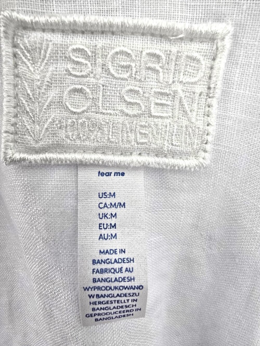 Sigrid Olsen Linen Button Down Shirt Women M White NWT - Picture 3 of 6